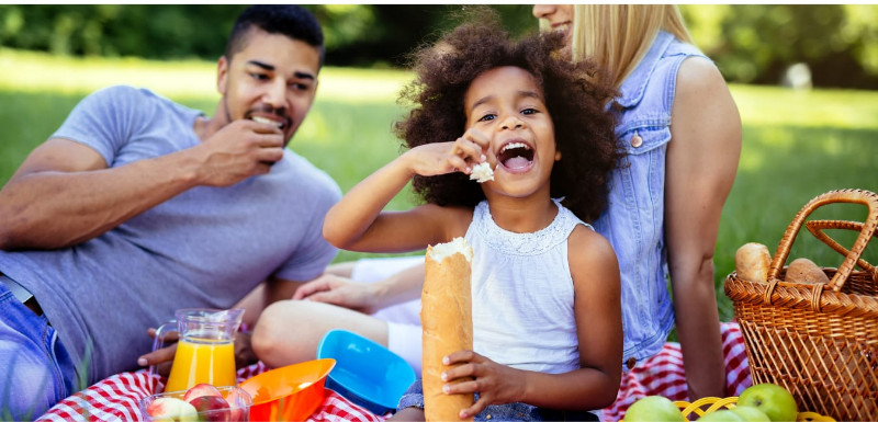 A family having a picnic