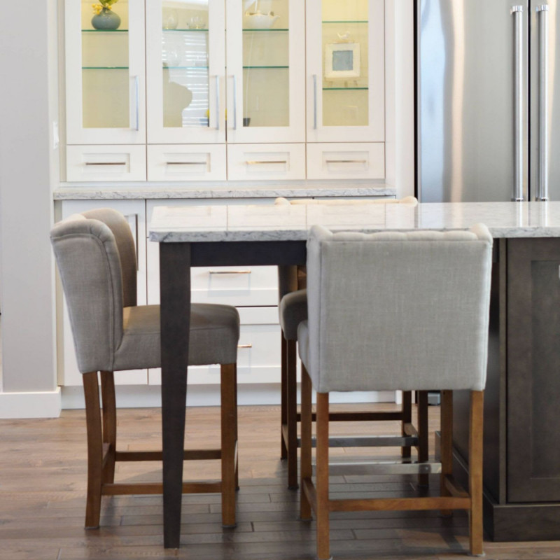 A kitchen table and chairs